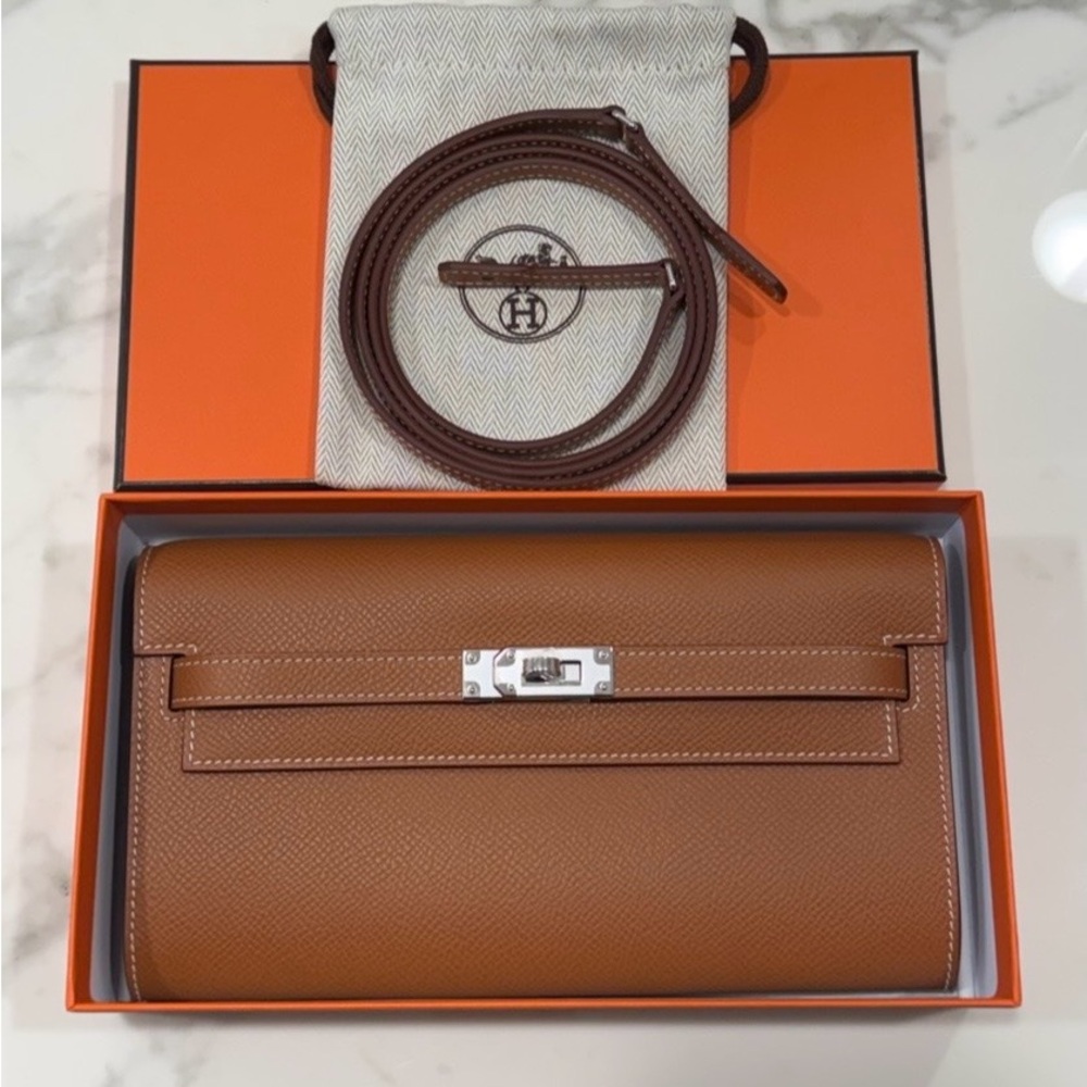 Hermes Tan Leather Crossbody Bag